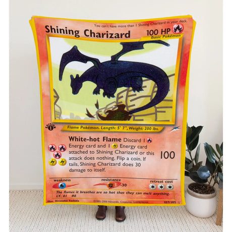Shining Charizard Neo Series Blanket 30X40
