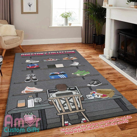 Mats & Rugs Sneaker Collection Room Rugs | Sneaker Collection Room Home Carpet, Mat, Home Decor