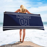 Towels Sports Personalized Beach Towel Personalized Name Bath Towel Custom Pool Towel Beach Towel With Name Outside Birthday Vacation Gift