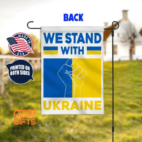 Yard Signs & Flags Stand With Ukraine Garden Flag, SPECIAL 2 SIDE PRINTINGS, Peace Dove Ukrainian House Flag, Stop War Peace For Ukraine Yard Art