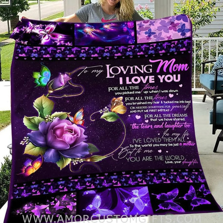 Blanket To my mom blanket, Blanket for Mother from daughter and son, Gift for Mother day