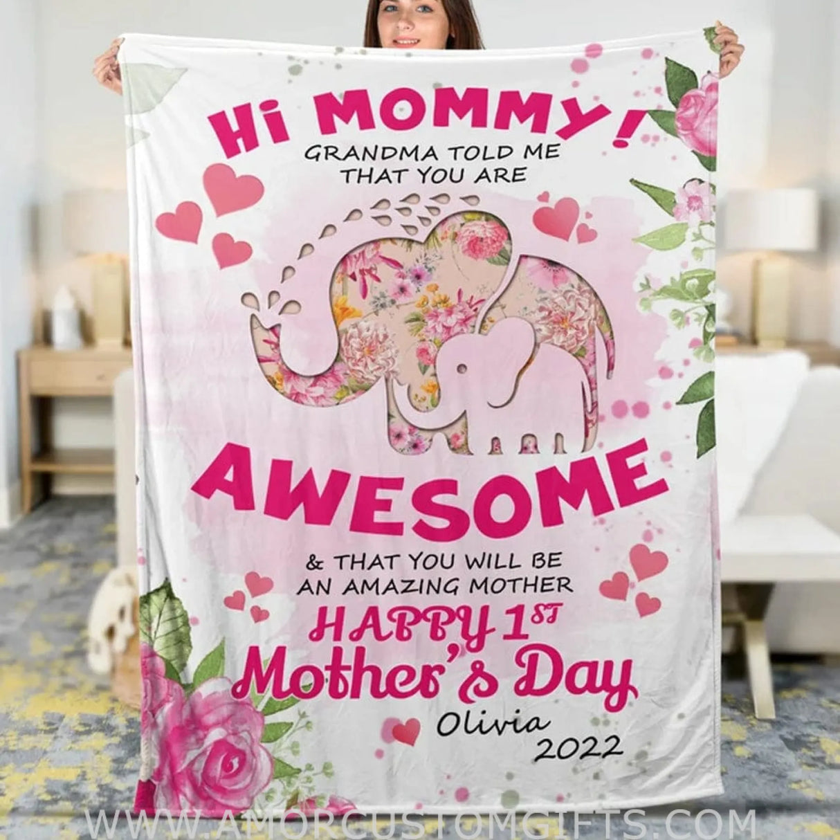 Blanket To My Mom Blanket, Mommy Blanket, First Mother's Day Blanket, Gifts For 1 St Mothers Day