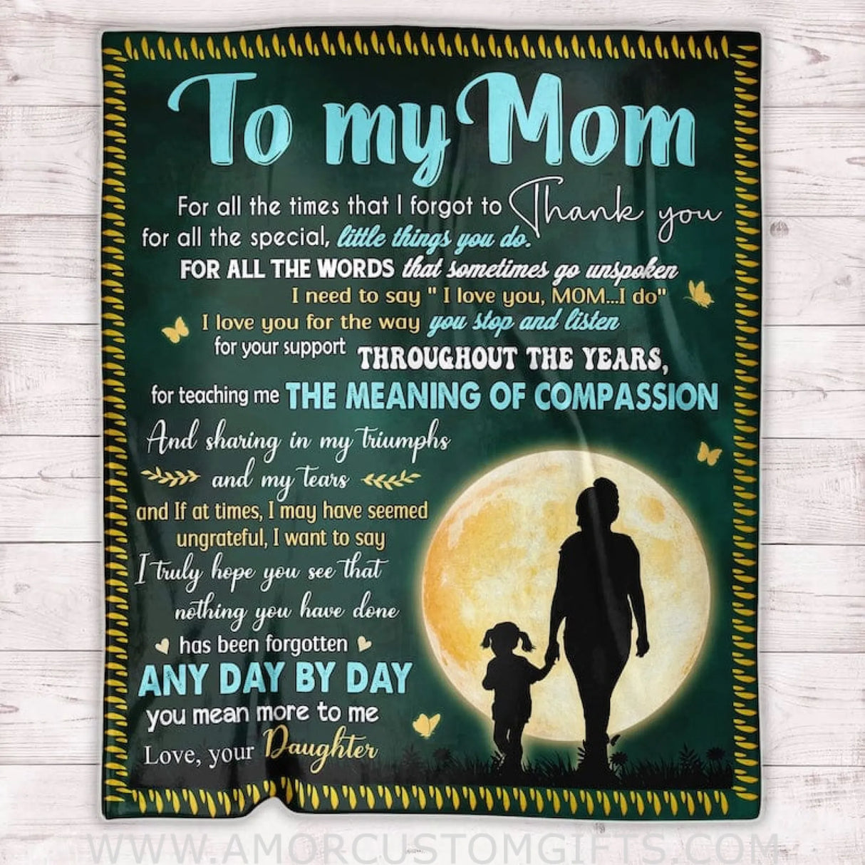 Blanket To My Mom Blanket, Personalized Throw Blanket For Mom, Customized Message Blanket For Mother, Mother's Day Gift, Birthday Idea Gift