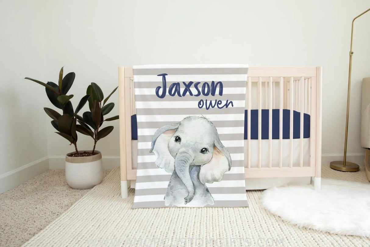 Blankets Baby Blanket, Boy Elephant Blanket, Elephant Nursery Theme, Newborn Blanket, Baby Shower Gift