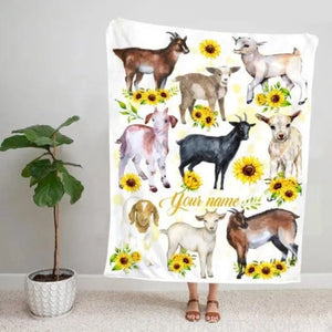 Blankets USA MADE Farm Animal Blanket, Personalized Baby Blanket For Boys Girls