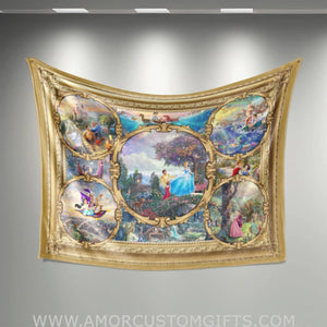 Blankets USA MADE Magic Fairy Tale Princess Blanket, Personalized Fleece Blanket,  Customized Blanket