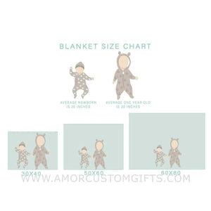 Blankets USA MADE Minky Baby Blankets, Personalized Zoo Animals Baby Blanket - Custom Cute Elephant, Giraffe blanket