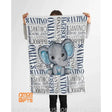 Blankets Personalized Baby Blanket Personalized Baby Blankets for Boys Elephant with Name - Elephant Baby Boy Blanket , Fleece, Sherpa Baby Blanket