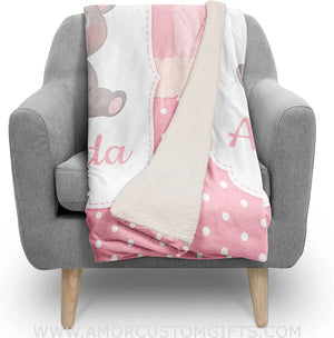 Blankets Personalized Baby Blanket Gift for Girls and Boys with Editable Child Name