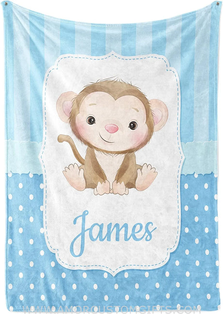 Blankets USA MADE Personalized Baby Blanket Gift with Editable Child Name