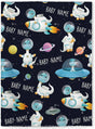 Blankets Personalized Baby Blankets, Newborn Space Flush Fleece blanket - Baby Blanket with Name for Boys, Best Gift for Baby