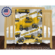 Blankets Personalized Baby Boy Construction Vehicles Truck Blanket, Custom Name Blanket