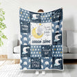 Blankets Personalized Baby Elephant Twinkle Star Animals Name Blanket, Elephant Twinkle Star Baby Blanket, Custom Name Blanket