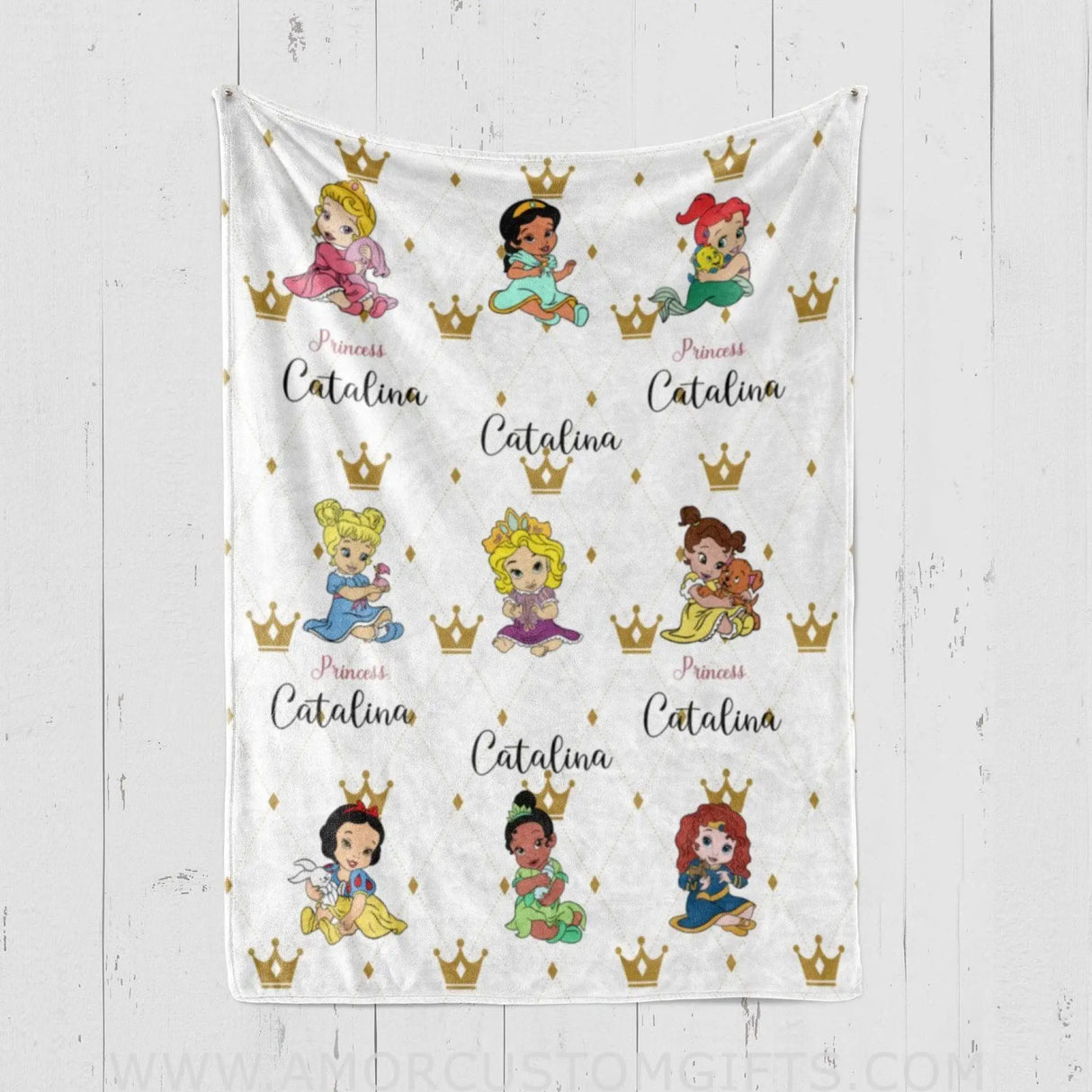 Blankets Personalized Baby Girl Fairy Tale Baby Princess Blanket, Custom Name Blanket, Baby Shower Gift, Little Girls Blankets