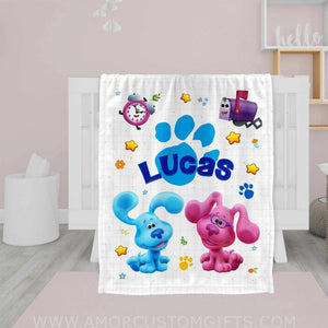 Blankets Personalized Blue Clues Blanket