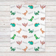 Blankets USA MADE Personalized Dinosaur Fleece Baby Blanket, baby gift
