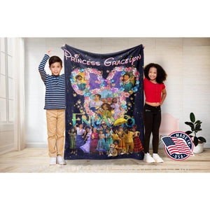 Blankets USA MADE Personalized Encanto Miracle Family Blanket, Custom Name Baby Toddler Kids Blanket