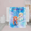 Blankets USA MADE Personalized Fairy Tale Elsa Anna Frozen Watercolor Princess | Custom Name Blanket Snow Queen Princess Nursery Theme