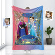 Blankets USA MADE Personalized Fairy Tale Elsa Princess Blanket | Custom Name & Face Princess Nursery Theme Blanket