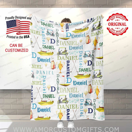 Blankets Personalized Golf Blankets | Blankets With Names, Golf Sport Boy Gifts, Golf Theme Blanket