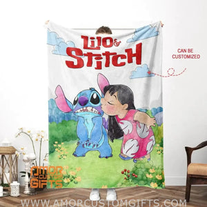 Blankets Personalized Lilo Stitch Girl Blanket