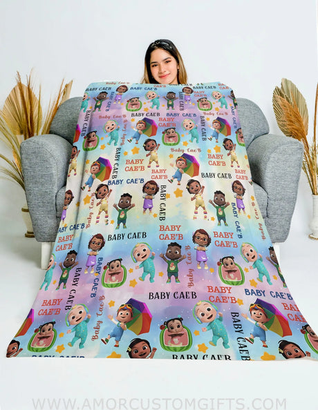 Blankets Personalized Name Baby Coco Baby Blanket Girl Boy, Baby Boy Girl Fleece Blanket, Baby Boy Girl Blanket Name for Newborn