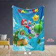 Blankets USA MADE Personalized Name Mario Plumber Boy Blanket