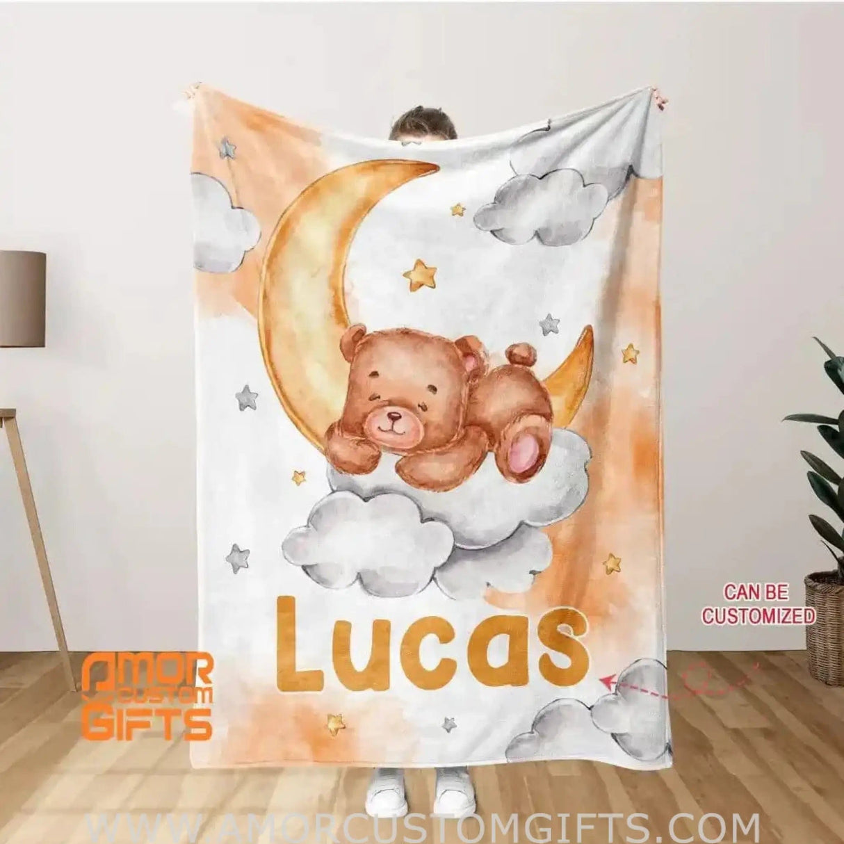 Blankets USA MADE Personalized Teddy Bear Blanket