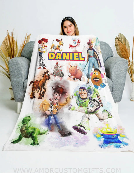Blankets Personalized Toy Story Character on Film Blanket