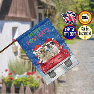 Yard Signs & Flags Dog Lovers - Personalized Merry Christmas Truck - Custom Name & Photo Flag